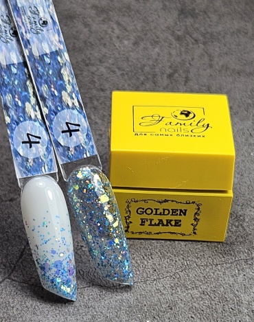 Family nails гель для дизайна Golden Flake №4 5 мл