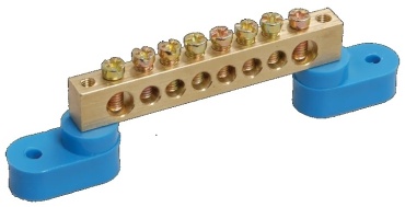 Шина нулевая на двух угловых изоляторах IEK ШНИ 6х9-8