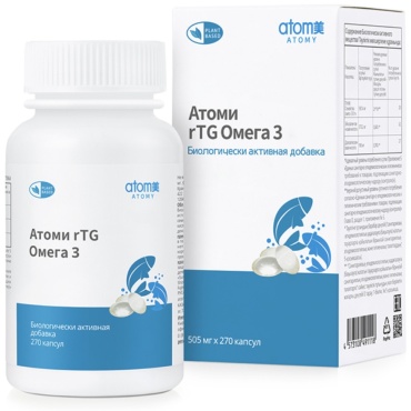 Atomy Атоми rTG Омега 3 505 мг капсулы 270 шт