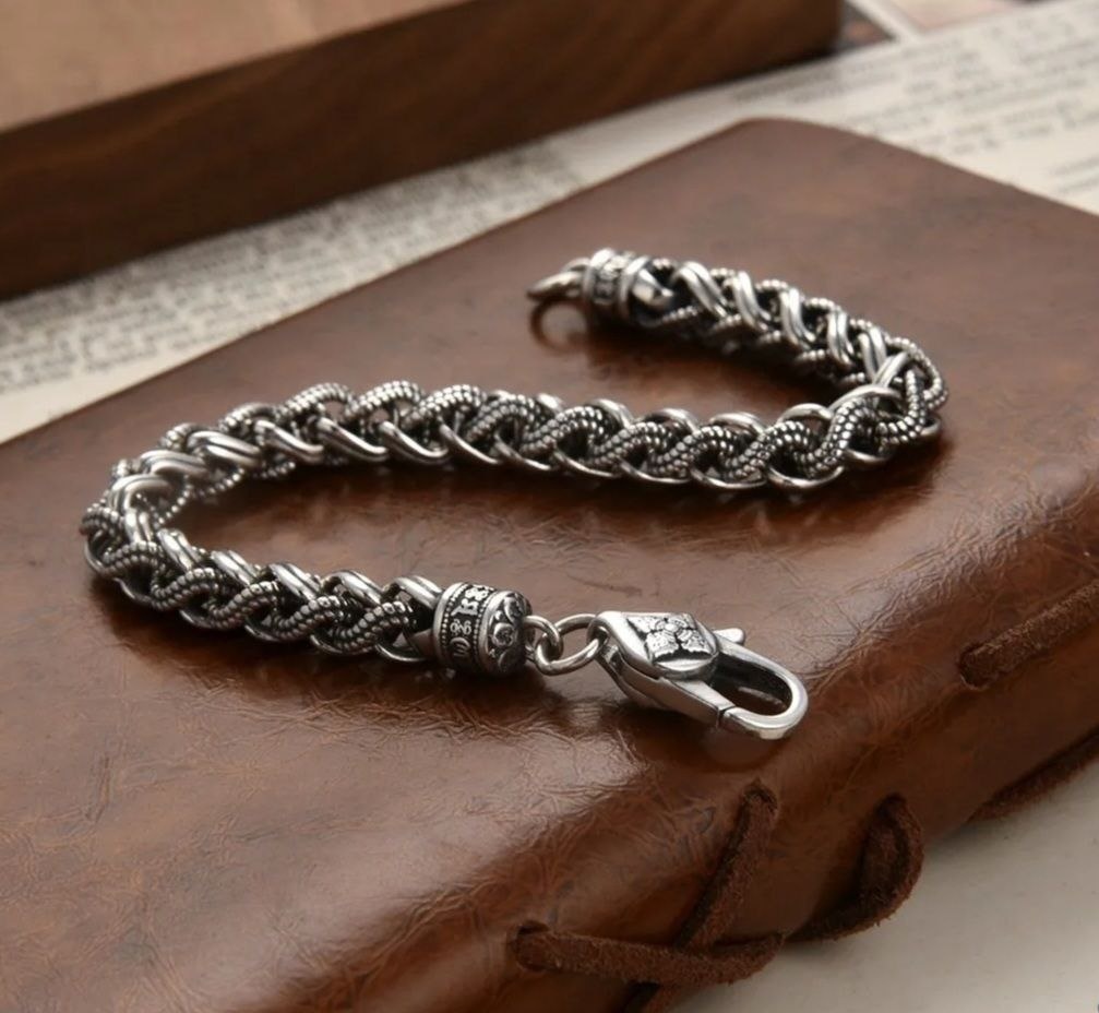HandMade TDS925-6304s длина 20 см, вес 28.5 г серебро, плетение колос
