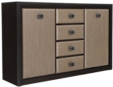 Комод Гербор KOM2D4S, 150x40x93.5 см, темно-коричневый