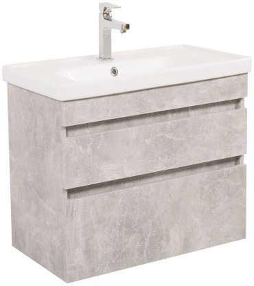 Тумба с раковиной AQUARODOS M-VINTAG-80-BETON, 80x60x45 см, светло серый