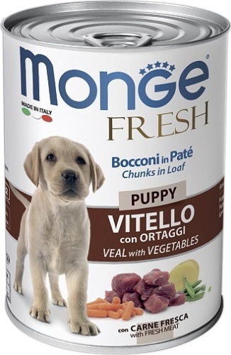 Monge Fresh с телятиной и овощами для щенков всех пород 400 г 1 шт