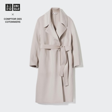 Пальто Uniqlo светло-бежевый