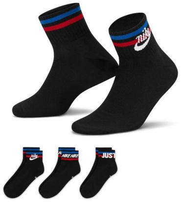 Носки Nike 3 пары черный M