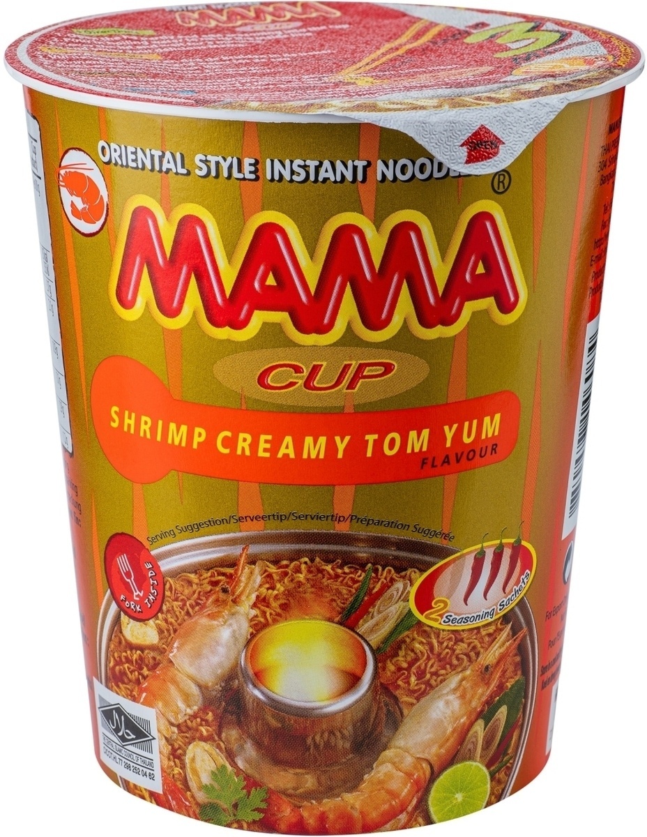Купить MAMA Кремовый том ям лапша креветки, морепродукты 70 г в Алматы ...