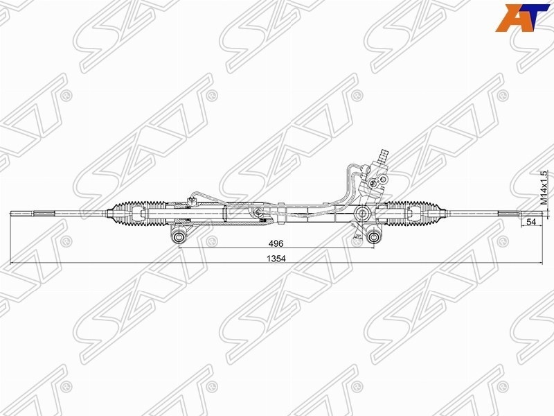 Рулевая рейка SAT гидравлическая ST4858065J51 левый руль