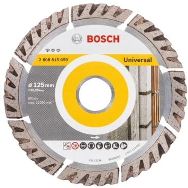 Диск отрезной алмазный 125x22.23х2 мм, Bosch Standard for Universal 2608615059