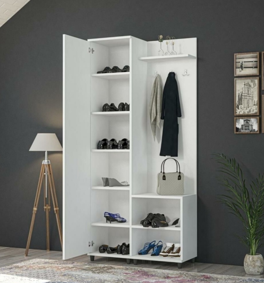 Прихожая Soft-mebel 1908, 80х170x40 см, белый