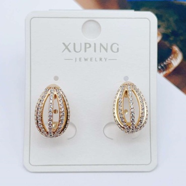 Серьги Xuping Jewelry бижутерный сплав, ювелирный сплав, медицинское золото, кристалл