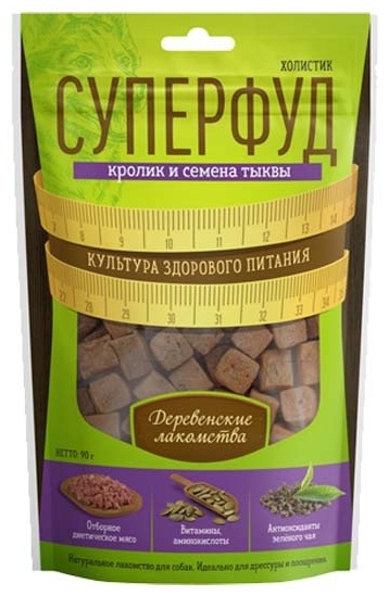 Купить Лакомство Деревенские лакомства Суперфуд кролик и семена тыквы ...