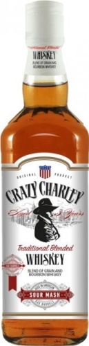 Виски Crazy Charley White Label купажированный 40% 0.7 л