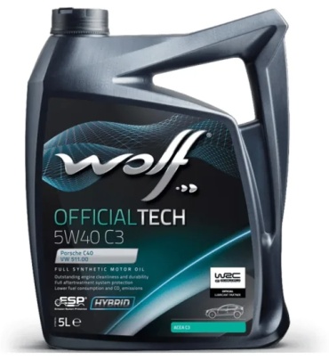 Синтетическое WOLF OFFICIALTECH C3 5W-40 5 л