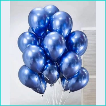 Набор воздушных шаров Balloon-s однотонный 50 шт, синий