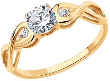 LUXOR JEWELRY LUXOR 017154 17 размер 17 вес 1.2 г золото, фианит