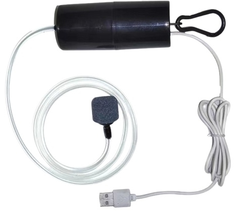 Компрессор USB компрессор для малька 5V 2A мембранный, производительность до 100 л/ч