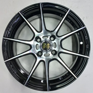 Auher 3953 6.5x15/4x100 D67.1 ET35 4 диска черный, серебристый