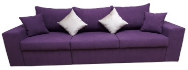 Диван прямой Elegante sofa 04072016ES90, 290х145 см, обивка ткань, фиолетовый