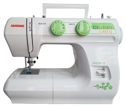 Швейная машина Janome Green 12 зеленый, белый