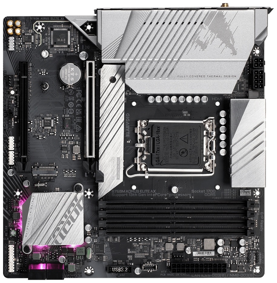 Материнская плата GIGABYTE B760M AORUS ELITE AX