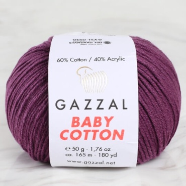 Моток GAZZAL Baby Cotton 3441 фиолетовый 165 м 100 г