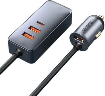 Baseus Share Together PPS Multi-port Car Charger 3U+1C 120W серый
