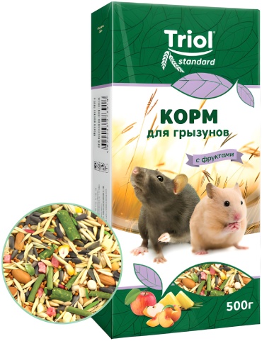 Triol Standard С фруктами для грызунов 0.5 кг