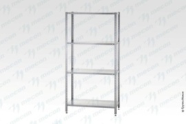 Стеллаж напольный Mecon, 120x60x180 см, серебряный