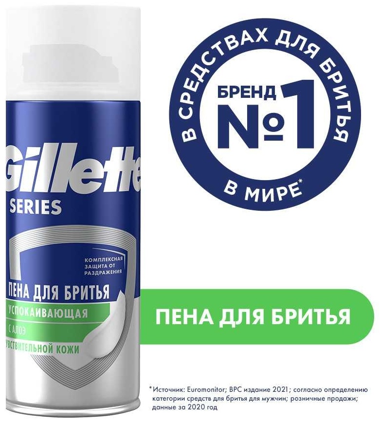 Купить Пена для бритья Gillette Series Sensitive, Для Чувствительной ...