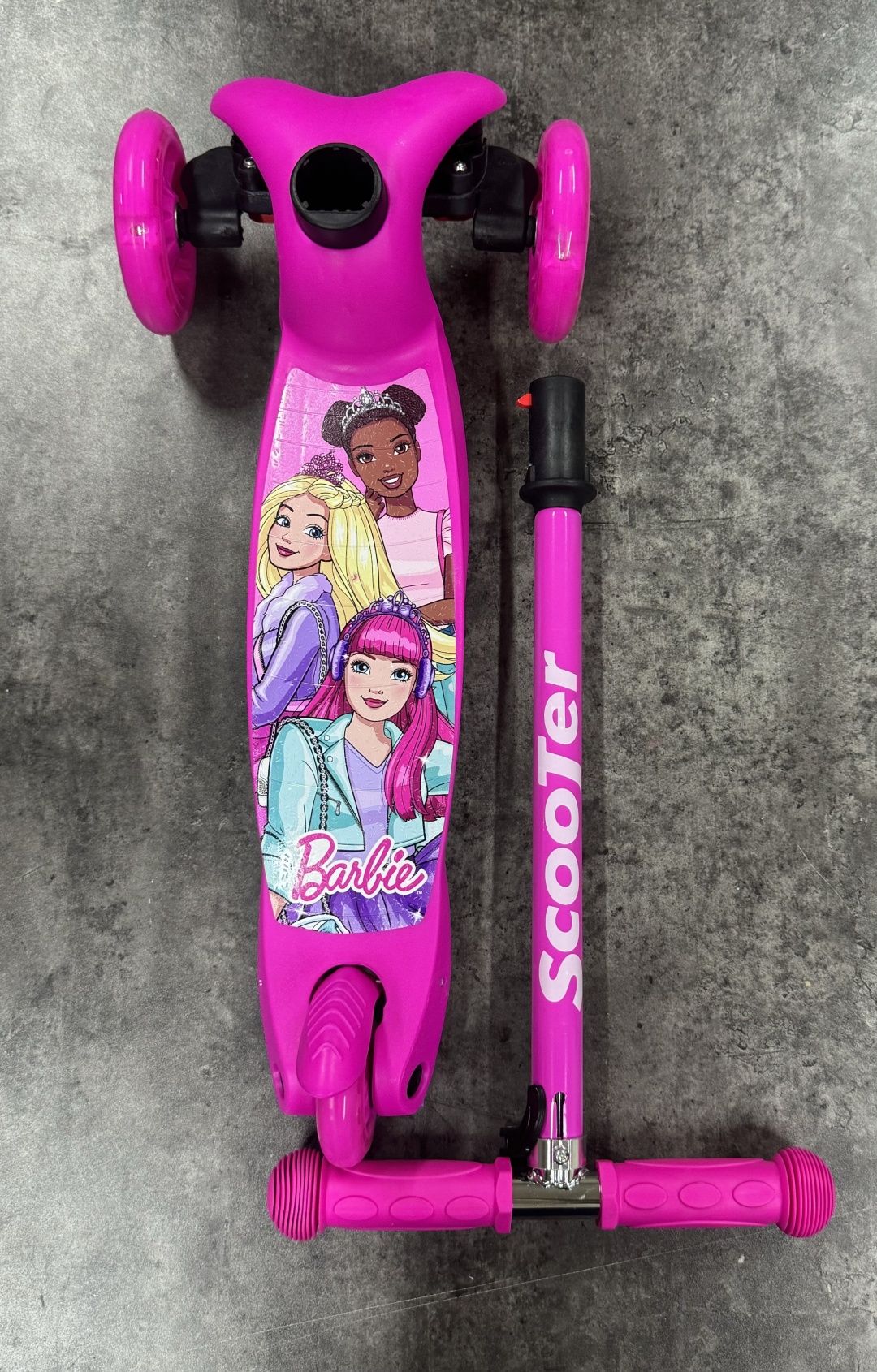 Купить Самокат SCOOTER Барби Barbie розовый в Алматы – Магазин на Kaspi.kz