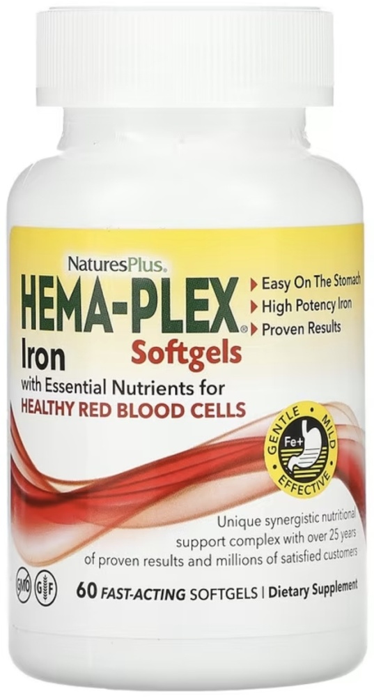 Купить Nature's Plus Hema-Plex Iron комплекс с железом капсулы 60 шт в ...