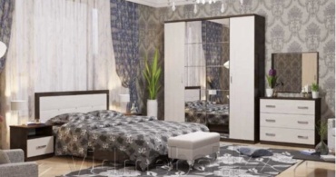 Grand Miks Диана 4Д, предметов в наборе 7 шт, кровать 160х200 см, венге темный