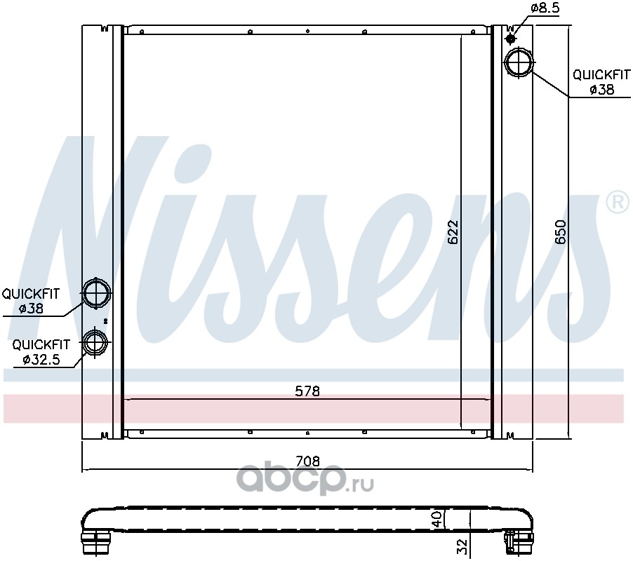 Nissens радиатор основной 64327