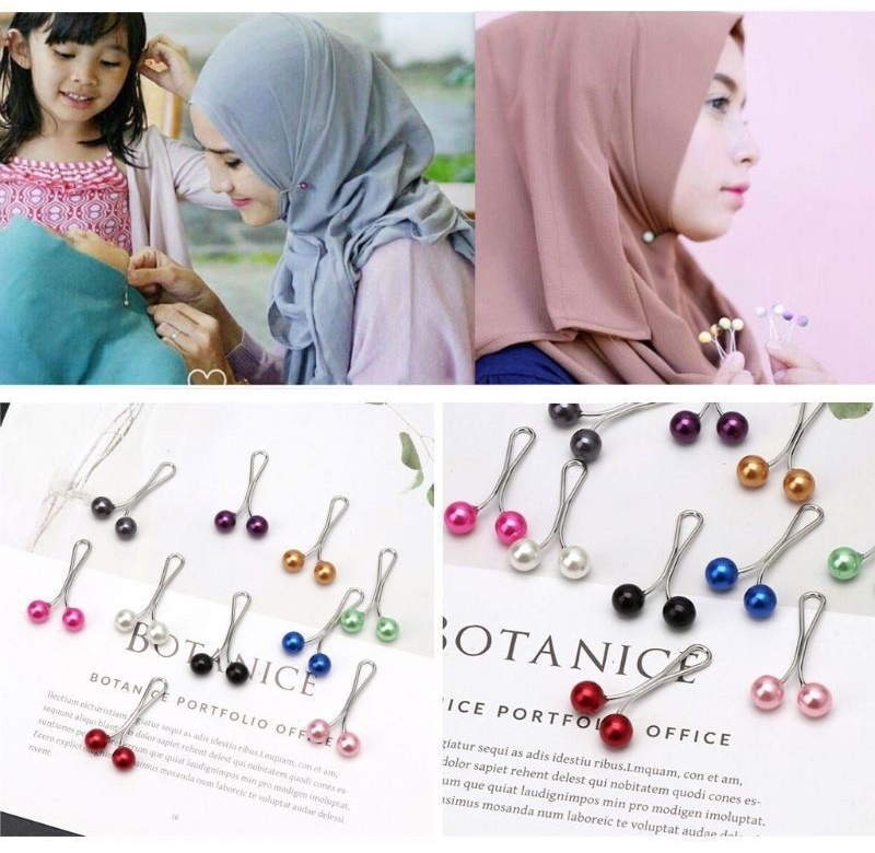 Зажим Fashion Jewelry Hidjab универсальная черный, белый
