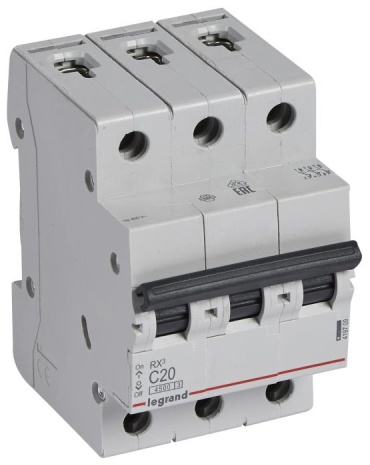 Legrand автоматический выключатель 3P 20 A, 4.5 кА, 400 В