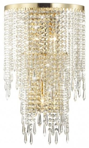 Бра настенный Odeon Light Е14, золотистый, прозрачный
