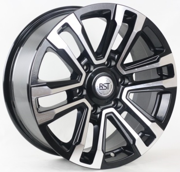 RST RST R107 7.5x17/6x139.7 D106.1 ET25 4 диска черный, серебристый