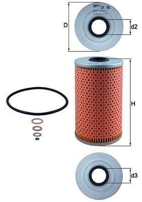 MAHLE Масляный Фильтр OX96D