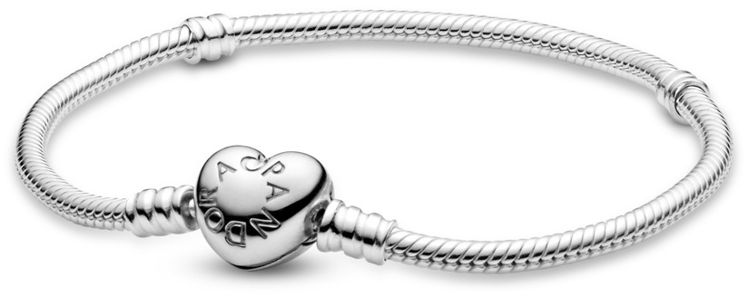 PANDORA «Сердце» 590719-20 длина 20 см, вес 15.54 г серебро, плетение отсутствует