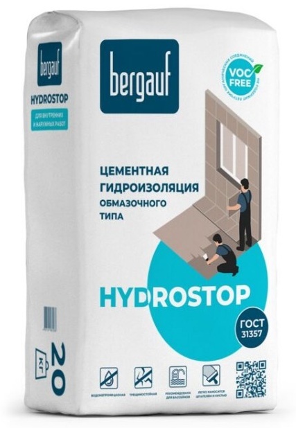 Купить Гидроизоляционная смесь Bergauf HYDROSTOP блокирующая 20 кг в ...