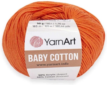 Моток YarnArt Baby Cotton 421 - Апельсиновый 165 м 50 г