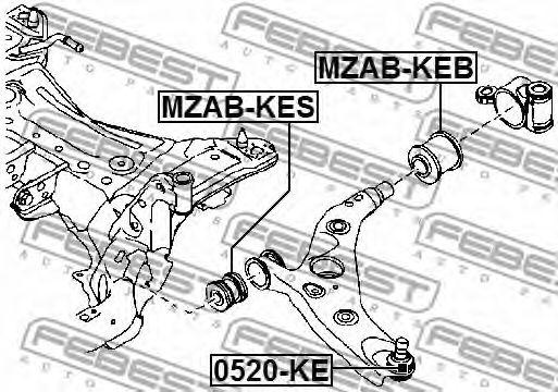 FEBEST сайлентблок MZAB-KEB