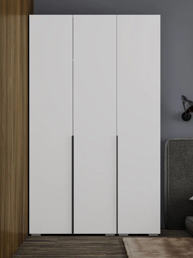 Купить Распашной шкаф Mebels.kz Орландо 3Д, 120x230х50.9 см, белый в ...