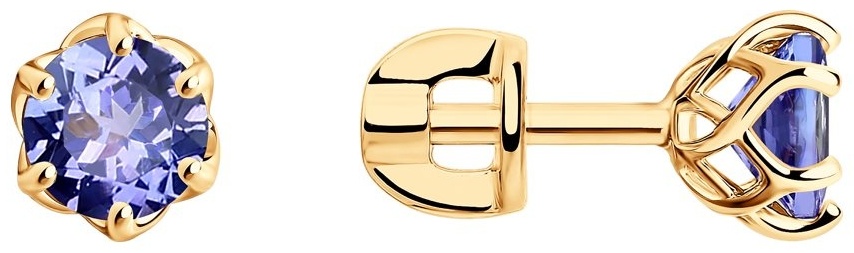 Серьги SOKOLOV EAR-SO-585-212120 вес 1.48 г золото, танзанит