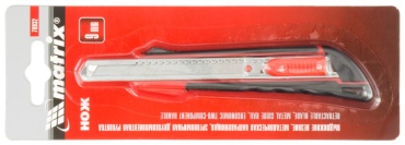 Канцелярский нож MATRIX 78932 черный, красный
