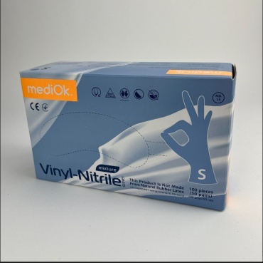 MediOk перчатки Vinil-Nitrile голубой 100 шт
