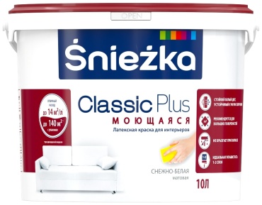 Sniezka латексная CLASSIC PLUS УТ000002952 моющаяся 22.5 кг, цвет белый