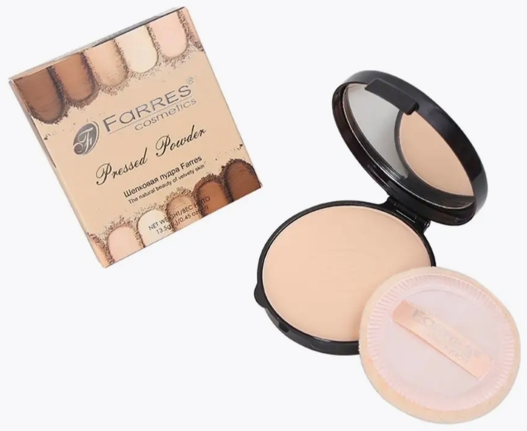 FARRES cosmetics Шелковая пудра для дица сухая 02 бежевый