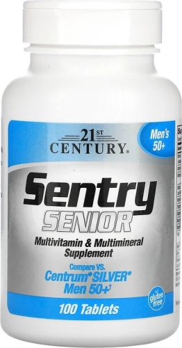 21st Century БАД Sentry Senior Multivitamin & Multimineral Supplements Men 50+ 100 таблеток