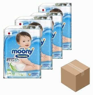 Подгузники-трусики Moony S, M, 232 шт